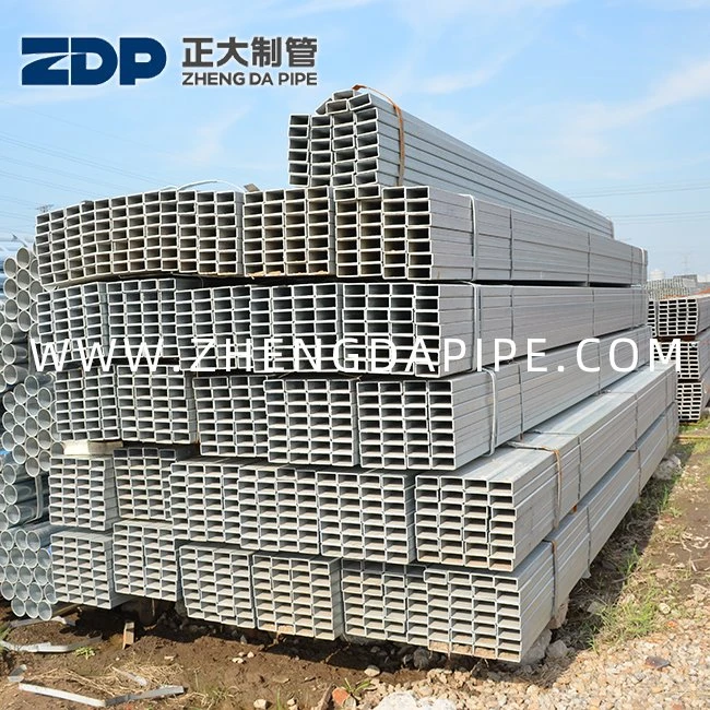 ASTM A500 Pre Galvanzied rétthyrnd pípa